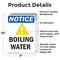 Signmission Boiling Water Sign With Symbol, 7 in W x Rectangle, Vinyl Decal OS-2PACK-NS-D-710-V-10377 - alternate 3